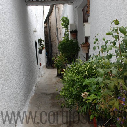 Typical narrow alleyway in Fondales